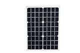 Pannello solare fotovoltaico 30W Monocristallino energia 12V pinze a coccodrillo