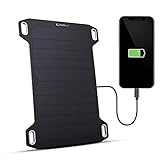 Sunnybag LEAF MINI | Pannello solare con 5 Watt di potenza | Ricarica ecologica con energia solare | Ultra-leggero e impermeabile | Uscita USB | 180 grammi