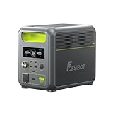 FOSSiBOT Centrale Elettrica Portatile F1200, 1024 Wh LiFePO4, Generatore Solare Con 2 1200 W (2400 W Picco),Ricarica da 0-80% in 49 Minuti, Generatore di Corrente Portatile Per Campeggio, Viaggio