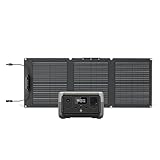 ECOFLOW Centrale elettrica portatile RIVER 2 con pannello solare portatile da 60W, generatore solare da 256Wh con LiFeP04, fino a 600 W di potenza, per elettricità di emergenza, campeggio