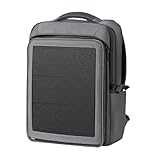 Zaino di ricarica solare da 30 W, zaino leggero con pannello solare, elegante e caricabatterie solare da 35 litri, per escursionismo, ciclismo, corsa e sport all'aria aperta
