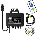 Inverter micro RC 800 W, ingresso DC 26-60V, inverter solare MPPT per micro-reti con monitoraggio WiFi per smartphone, nero