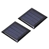 Tiiyee Micro Mini Pannelli Solari, Solari da Balcone Pannello Solare Portatile Modulo Caricabatteria 40X40mm 2V Energia per Home Diy Progetti di Scienza Fotovoltaico Zaino Campeggio Trekking 2Pcs