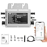Jadeshay Microinverter 800W, IP65 MPPT Inverter Fotovoltaico Grid Tie Inverter DC 20V-60V a AC 220V-230V con Sistema di Monitoraggio WiFi Integrato per Impianto Fotovoltaico