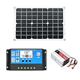 Generatore solare da 300 W | Stazione portatile Powér con pannelli solari inclusi | Inverter Powér con prese AC 220 V | Pannello solare solare batteria al litio mobile per camper / furgone campeggio