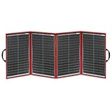 DOKIO 200W Pannello Solare Portatile (4,4 kg, 67 * 49cm) Mobile e Pieghevole + 20A Regolatore con Presa USB 5V 2A