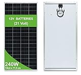 MOSCATELLI 200W Pannello Solare per Batterie 12V-24V - Celle Monocristalline PERC 9BB ad Altissima Efficienza. Ottimizzato per Power Station Portatili e Regolatori MPPT (Non Inclusi) – Tensione 42V