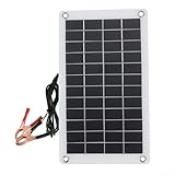 Pannello solare da 30 W, 12 V, caricatore da 30 W e 12 V, con clip semi-flessibile, caricatore per auto, barca, camper