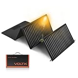 VoltX Pannello solare pieghevole da 100 W, modulo solare monocristallino da 12 V, con regolatore di carica (2 uscita USB + 1 tipo C), borsa solare portatile (ONLY 3,1 kg) per campeggio, barca e