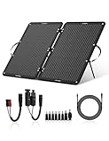 ECO-WORTHY Pannello Solare Portatile 100W con Cavo 3M per Centrali Elettriche, Silicio Monocristallino, Efficienza Fino al 23%, per Campeggio RV, Ricarica di Emergenza All'aperto