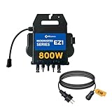 Microinverter APsystems con Wi-Fi e Bluetooth, certificato PV VDE, onduleur Plug & Play, ideale per impianti fotovoltaici da balcone (EZ1-M 800W con cavo di collegamento)