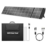 Ecosonique - Pannello solare pieghevole da 300 W, DC/QC 3.0 USB-A e USB-C portatile, con Power Hub rimovibile, IP67, resistente alle intemperie, pieghevole, per campeggio, attività all'aperto