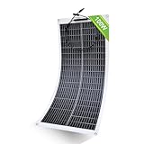ECO-WORTHY Pannello Solare Flessibile 100W 12V Monocristallino fotovoltaico per Camper,Roulotte,Barca e Batteria di Ricarica