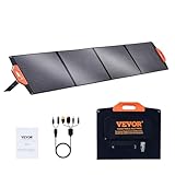 VEVOR Pannello Solare Monocristallino Portatile, Pannello Fotovoltaico Monocristallino ETFE Caricatore Pieghevole da 200 W, Pannello Solare Uscita MC4, Impermeabile IP67 per Camper Campeggio Viaggio