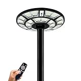 YASTA Lampione Solare da Esterno 400 Watt Faro Led Stradale Da Giardino Luci Solari Forma Ufo Con Telecomando Luce Fredda Lampada con Sensore Movimento Faretto led Crepuscolare IP67