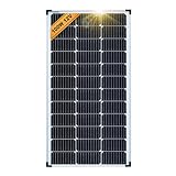 Enjoysolar Mono 100W 12V Pannello solare monocristallino Modulo fotovoltaico Ideale per camper, case da giardino, barche.