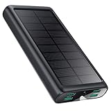 Power Bank 26800mAh,Compatto Caricatore Portatile Solare 15W PD 3A USB C Ingressi&Uscite Powerbank Solare con Torcia LED Incorporata Batteria Esterna per iPhone Samsung Huawei Xiaomi Nintendo Switch