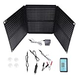 Caricabatterie solare per auto, 200 W, pannello solare pieghevole, manutenzione automatica della batteria 12-24 V, kit di ricarica flessibile impermeabile per auto, camion, barche, viaggi all'aperto