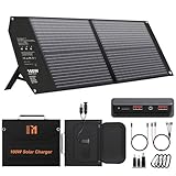 Mesuvida 100W Pannello Solare con 5 Porte, 24V MC/24V DC/QC 3.0 USB-A e USB-C (PD 65W) Pannello Solare Portatile, Pieghevole Pannello Solare per Centrali Elettriche da Campeggio Off-Grid