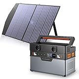 ALLPOWERS Generatore portatile portatile da 606Wh, generatore solare 700W, con pannello solare pieghevole da 100W, batteria di alimentazione di emergenza per pesca al campeggio e attività all'aperto