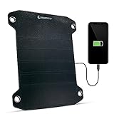 Sunnybag LEAF PRO | Il pannello solare flessibile più potente al mondo | 7,5 Watt | Connessione USB | Caricatore solare per cellulare, smartphone, powerbank | Perfetto per escursioni, campeggio