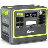 FOSSiBOT F2400 Centrale Elettrica Portatile e Generatore Solare, Batteria di Backup LiFePO4 da 2048 Wh, Uscita CA 2400 W (Picco 4800 W), presa CA, CC, USB, adatta per Camper e Viaggi All'aperto.