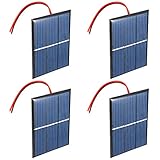 GTIWUNG 4 Pezzi 1,5V 0,65W 60X80mm Micro Mini Pannelli Solari, Pannello Solare Portatile Modulo di Alimentazione Modulo Caricabatteria per Energia Solare, Home DIY, Progetti di scienza - Giocattoli