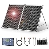 DOKIO Pannelli solari pieganti del Portatile 100 Watt con regolatore Perfetti per 12 Volt Batteria per Camper e Caravan Campeggio Jardin RV Yacht Shed furgoni Camper Barca