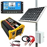 Kit pannello solare da 4000 W con batteria e inverter, sistema di alimentazione off-grid completo per casa, camper, barca, fattoria e capannone, design espandibile, configurazione plug-and-play