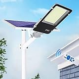 Generico Lampione Solare esterno 400W con Pannello fotovoltaico, LED 6500K Bianco Freddo, con 40000mAh