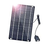 FlexEnergy - Mini pannello solare USB da 6 W, modulo monocristallino ad alte prestazioni da 5 V, caricatore solare impermeabile con cella solare, adatto per biciclette, luci da campeggio, ecc.